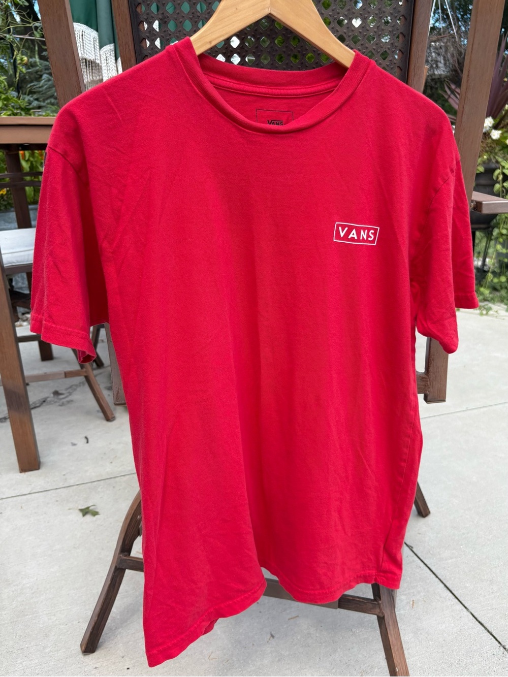 Vans Men’s Red Logo Short Sleeve T-Shirt- Size M